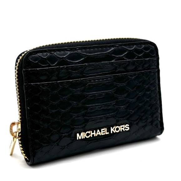 Michael Kors Medium ZA Card Case WalletBlack (NWT)